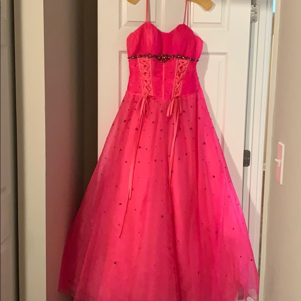 Hot pink Renaissance prom dress!